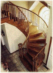 Escalier à limon courbe
